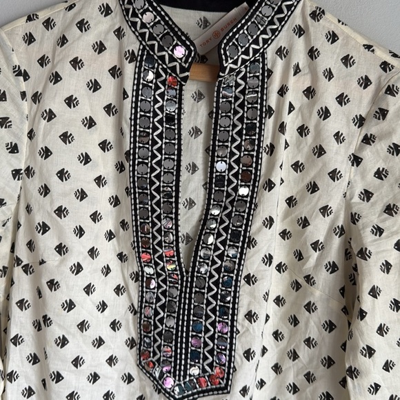 Tory Burch kingfish sequin trim tunic 6 - Picture 5 of 15